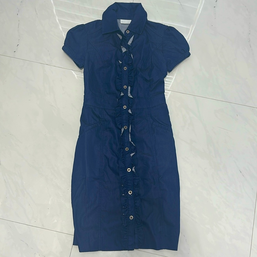 New York and company XS Dark Denim blue dress
